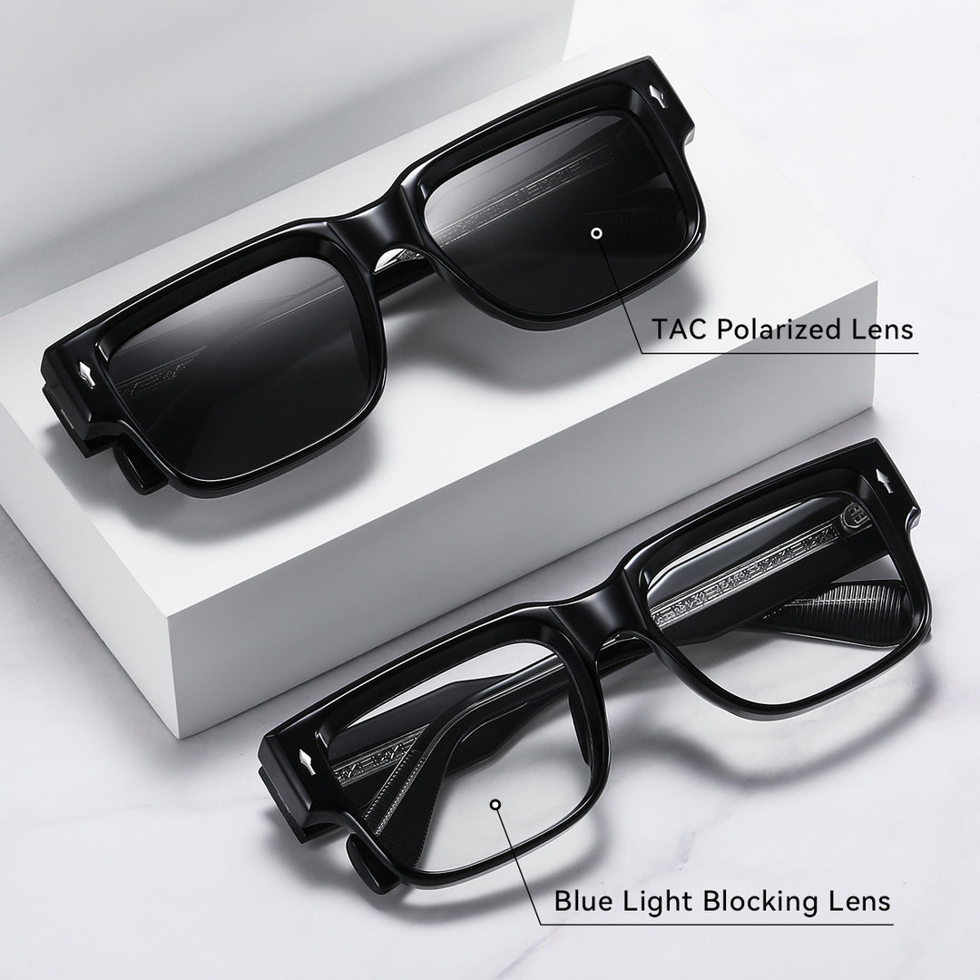 Dame solbrille i moderne, kantet design Skanto