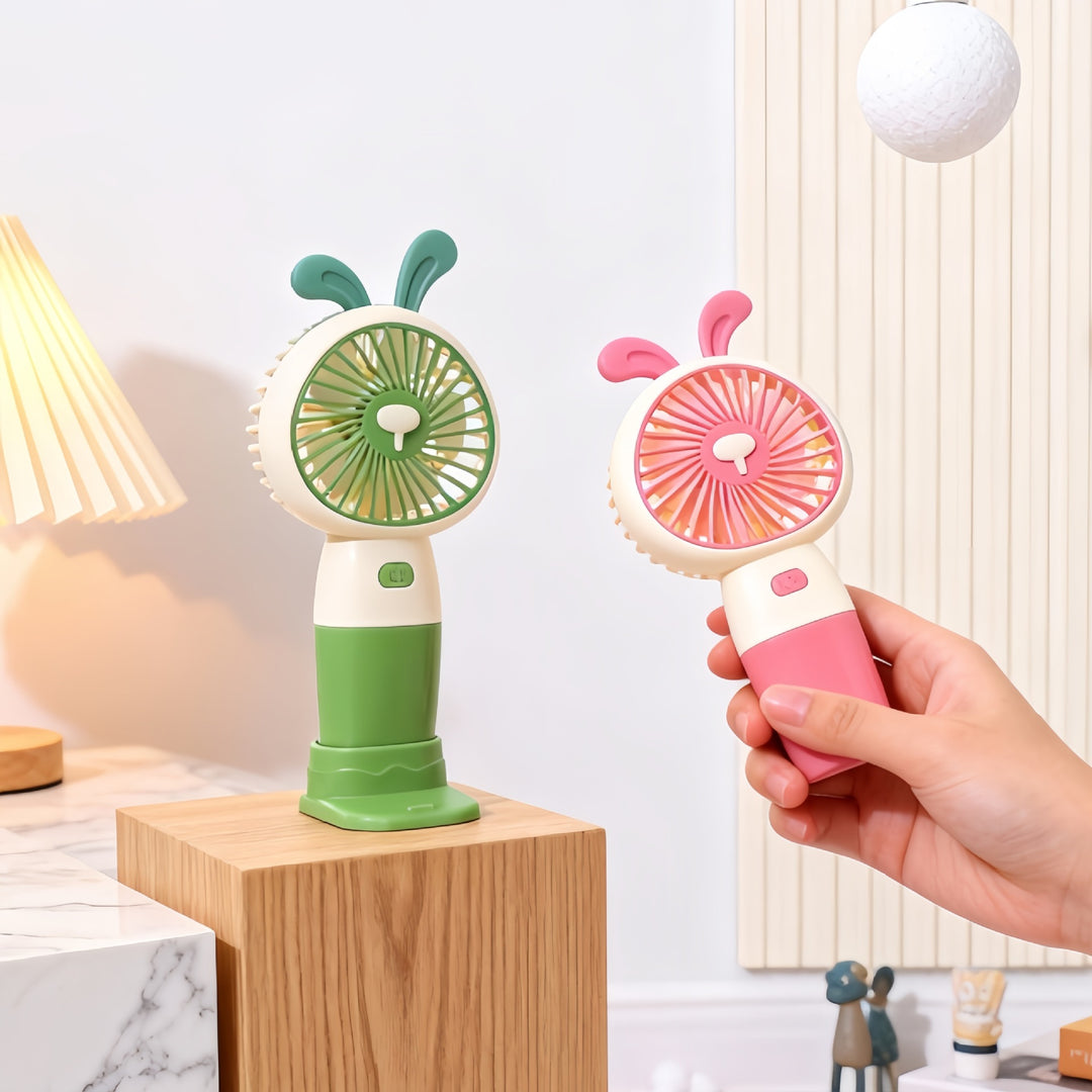 Damehåndvifte i søtt løve-design Skanto