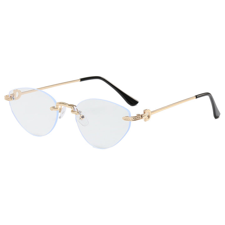Dame Futuristisk Halvramme Solbrille Skanto