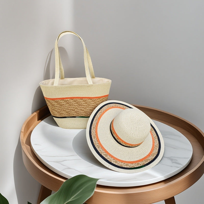 Strandveske og solhatt Skanto