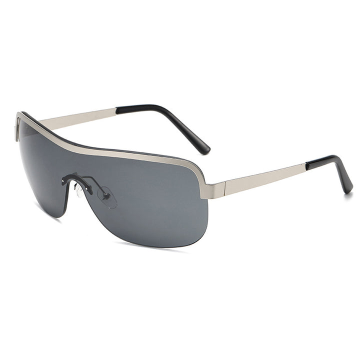 Dame futuristisk solbrille med elegant minimalistisk design Skanto