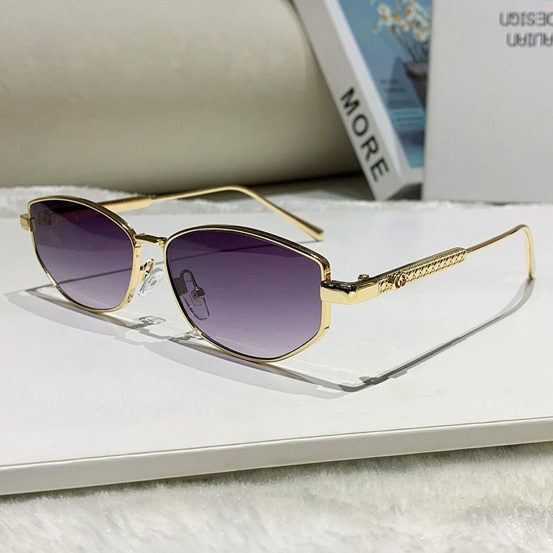 Women's elegant sunglasses with sparkling metal frame Skanto