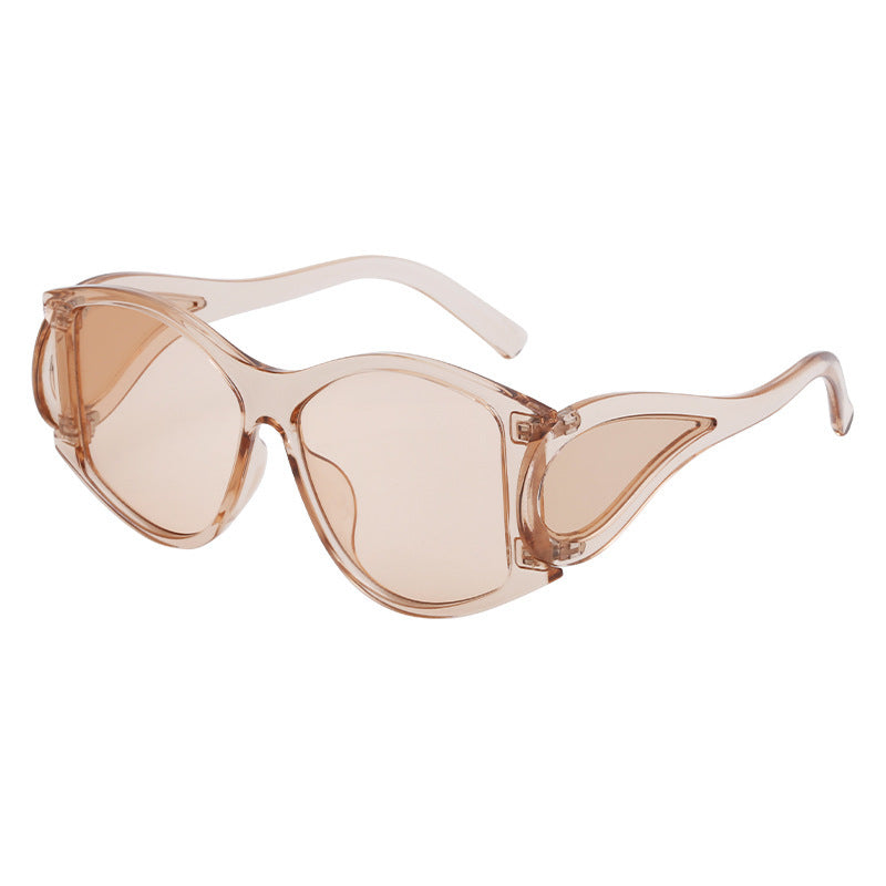 Dame moderne Cat-Eye solbriller med unikt ramme og UV-beskyttelse Skanto