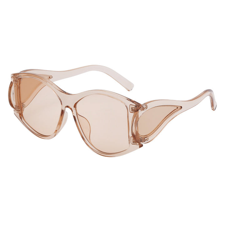 Dame moderne Cat-Eye solbriller med unikt ramme og UV-beskyttelse Skanto