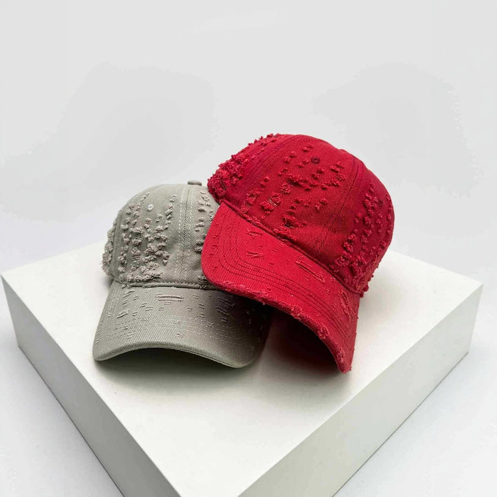 Dame's Distressed Teksturert Baseball Cap Skanto