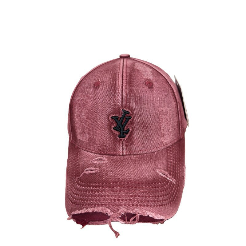 Herres Slitt Denim Justerbar Baseball Cap Skanto