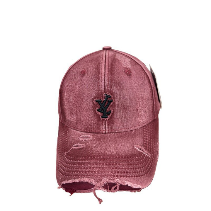 Herres Slitt Denim Justerbar Baseball Cap Skanto