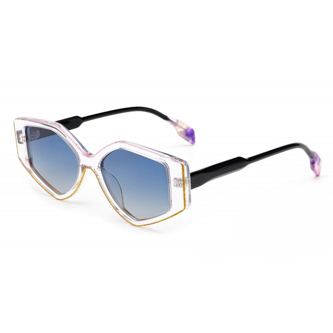 Dame modisk solbrille med unikt skåret design og UV-beskyttelse Skanto