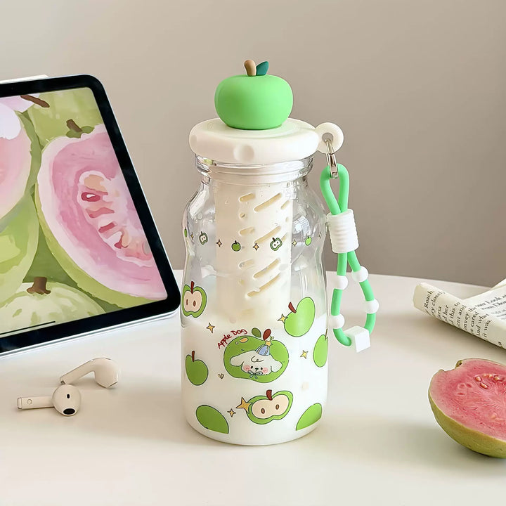 Dame Trendy og praktisk vannflaske med fruktlokk Skanto