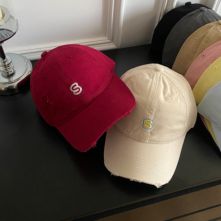 Unisex Slittet Brodert Baseball Caps Skanto