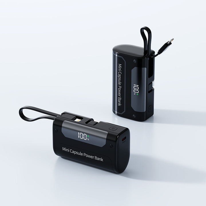 Kompakt Mini-Powerbank med Digital LED-display Skanto