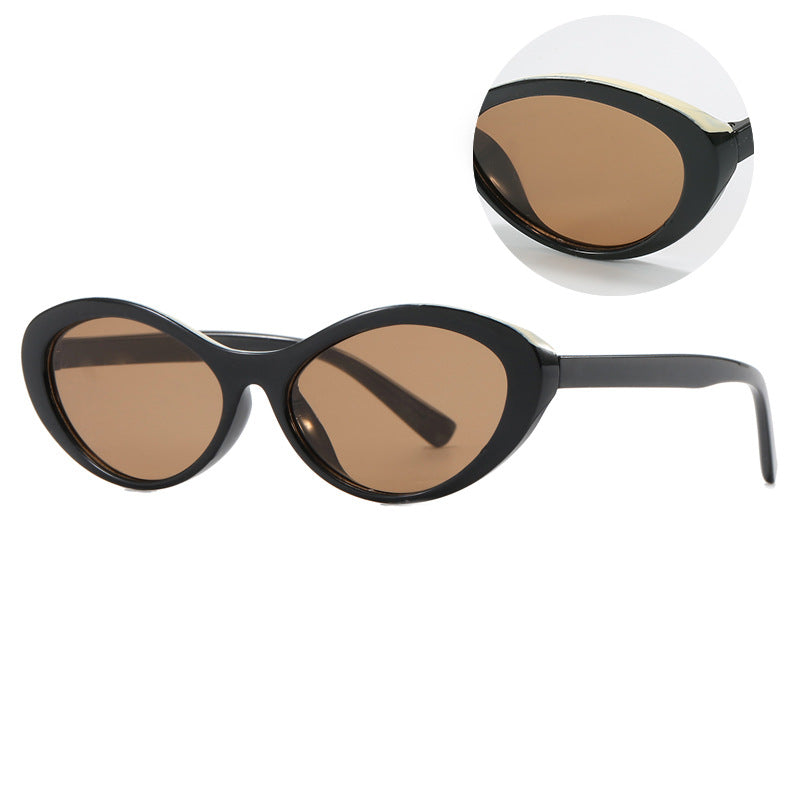 Dame stilige Cat-Eye solbriller med myke kurver og UV-beskyttelse Skanto
