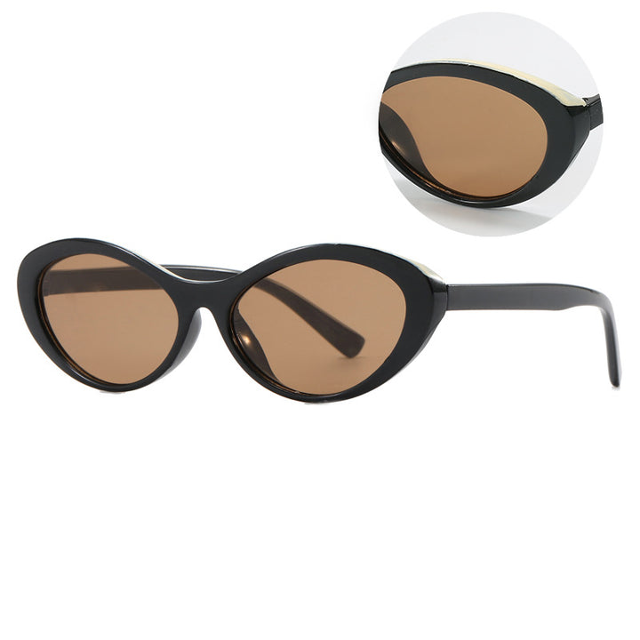 Dame stilige Cat-Eye solbriller med myke kurver og UV-beskyttelse Skanto