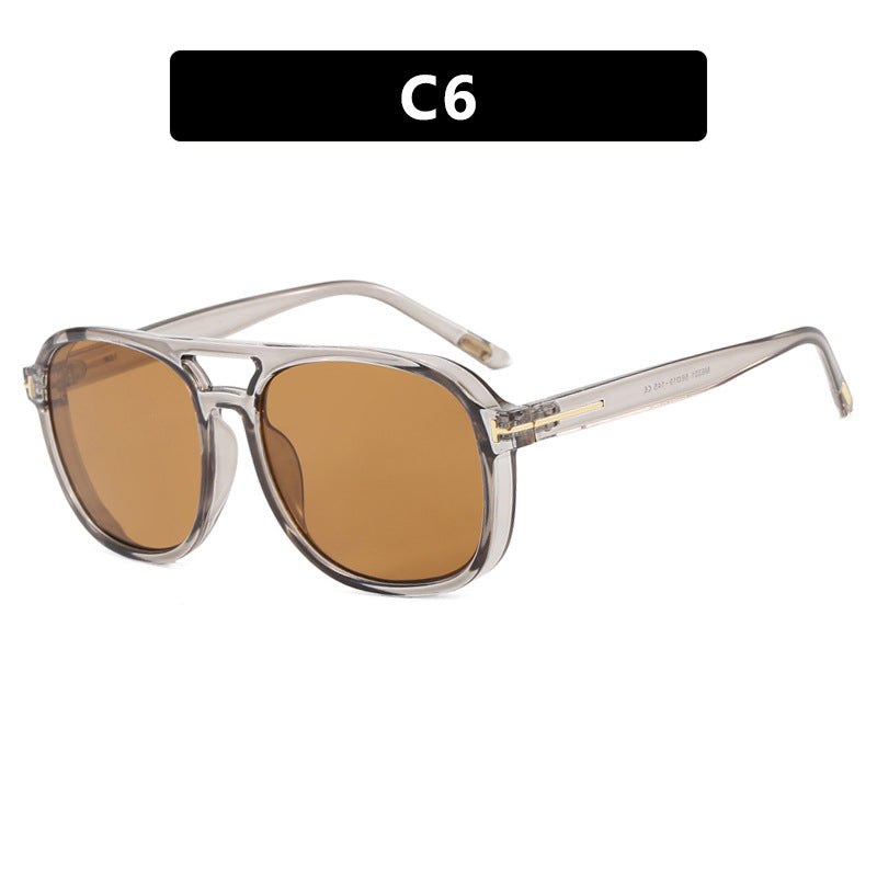 Women's square sunglasses with luxurious plastic frame and mirrored lenses Skanto