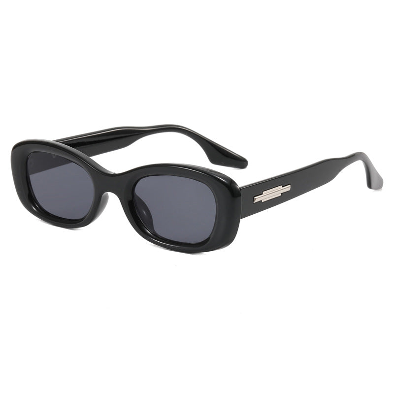 Dame trendy retro-solbriller med bred ramme Skanto