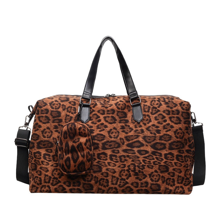 Helg reiseveske i trendy leopardmønster Skanto