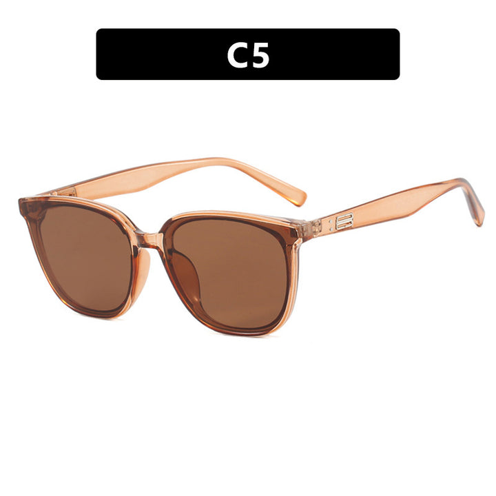 Dame elegant solbrille med trendy gjennomsiktig ramme Skanto
