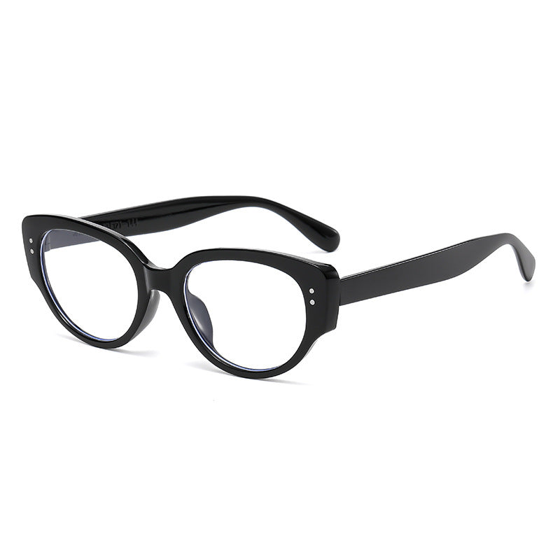 Dame moteriktig Cat-Eye briller med trendy tykke rammer Skanto
