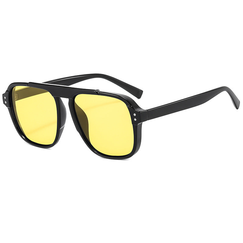 Women's geometric sunglasses with polarized yellow lenses Skanto