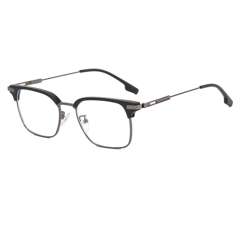 Dame kvadratisk solbrille med lett metallramme og brede stenger Skanto