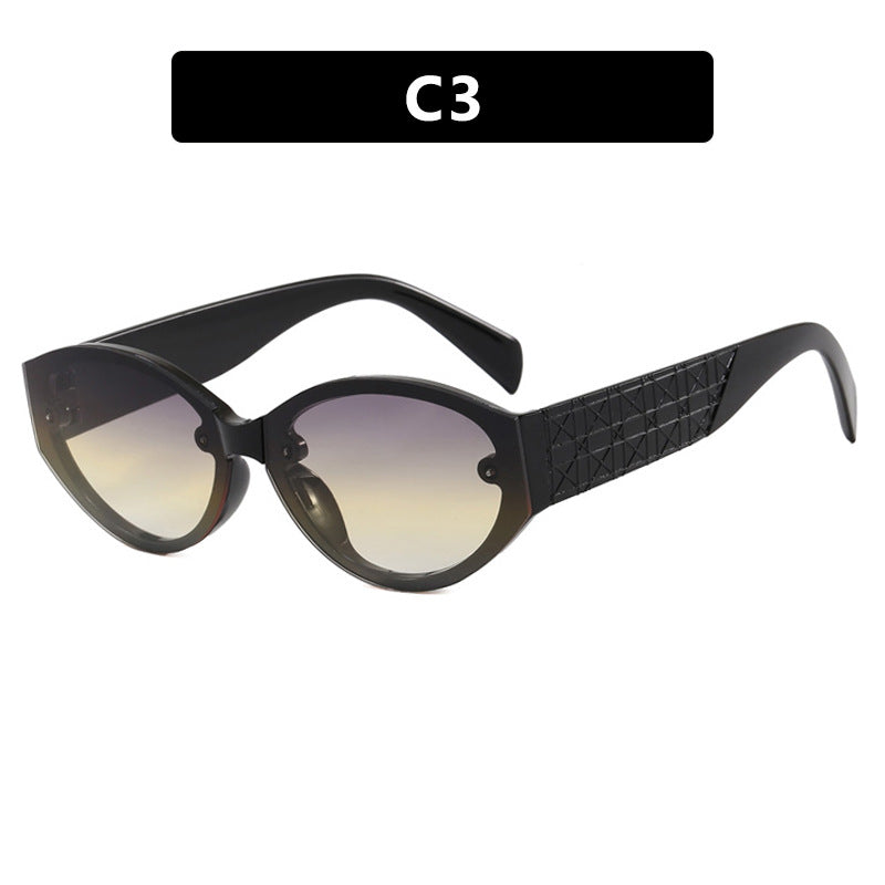 Women's Extravagant Cat-Eye Sunglasses with Textured Frame Skanto