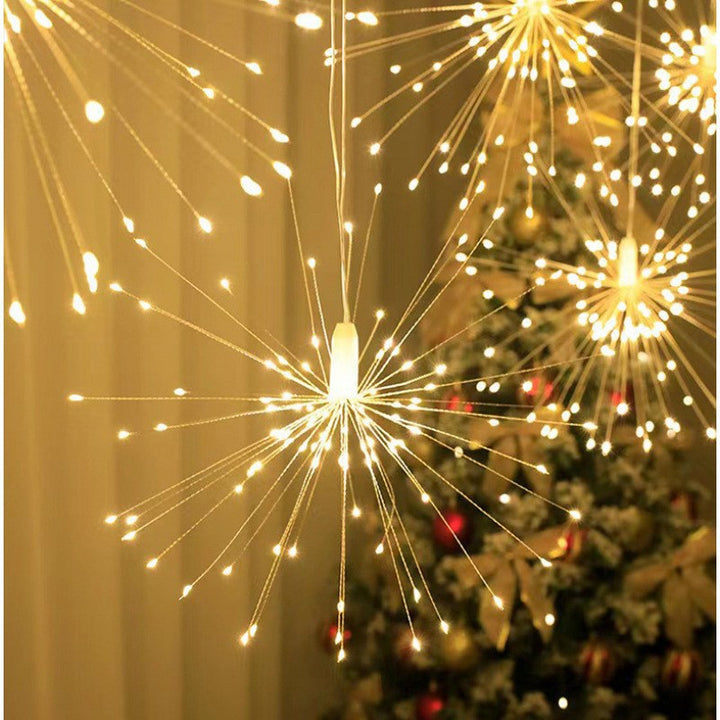 LED Starburst Hengende Pendellampe Dekorasjon Med Fiberoptiske Eiker Skanto
