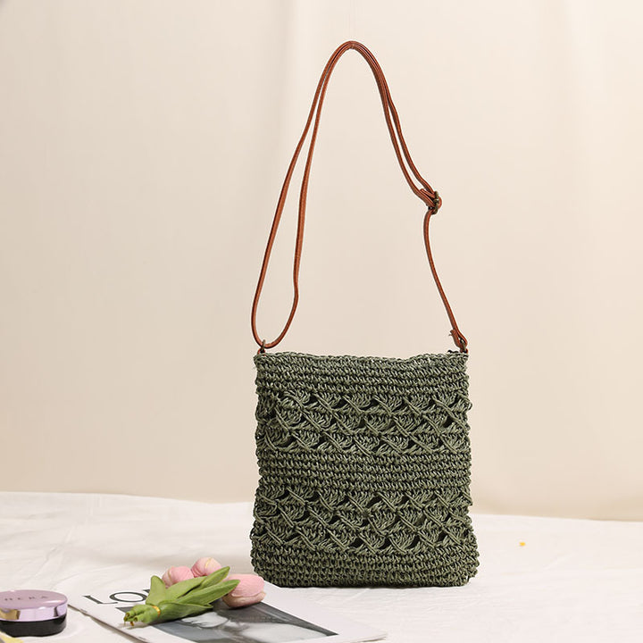 Hand-knotted shoulder bag in elegant design Skanto