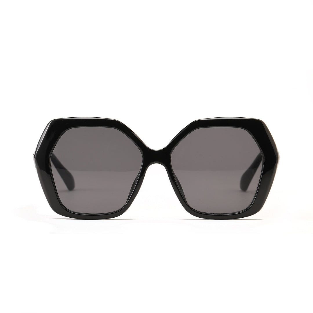Dame geometrisk solbrille med iøynefallende design Skanto