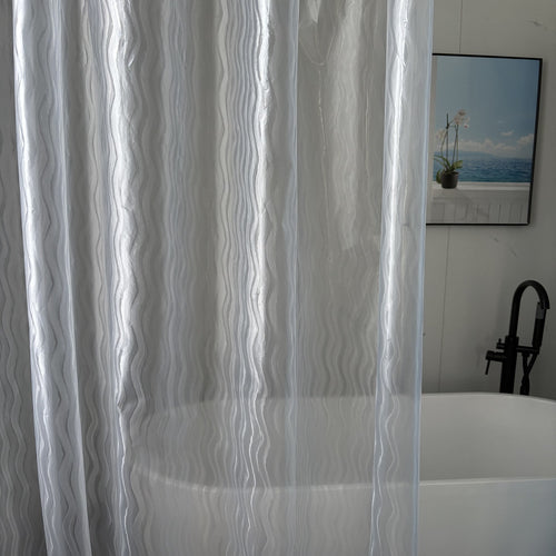 Texturert Bølge Mønster Dusjforheng Skanto