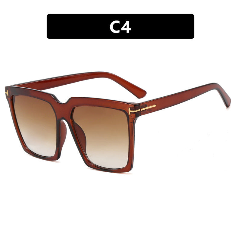 Dame oversized solbriller med elegant og polariserende glassdesign Skanto