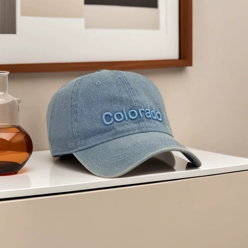 Kvinne Sprek Bomull Baseball Caps med Brodert Detalj Skanto