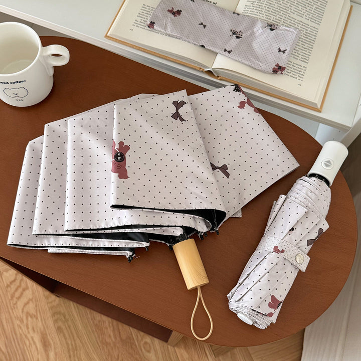 Damer Sammenleggbart paraply med leken design Skanto