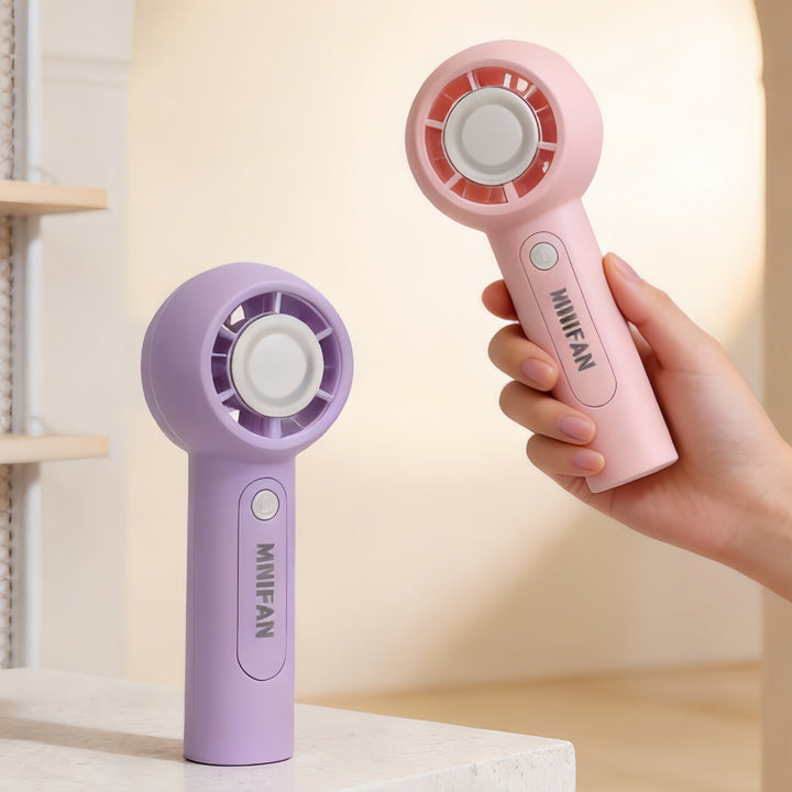 Dame Bærbar Mini-vifte med USB-ladefunksjon og ergonomisk håndtak Skanto