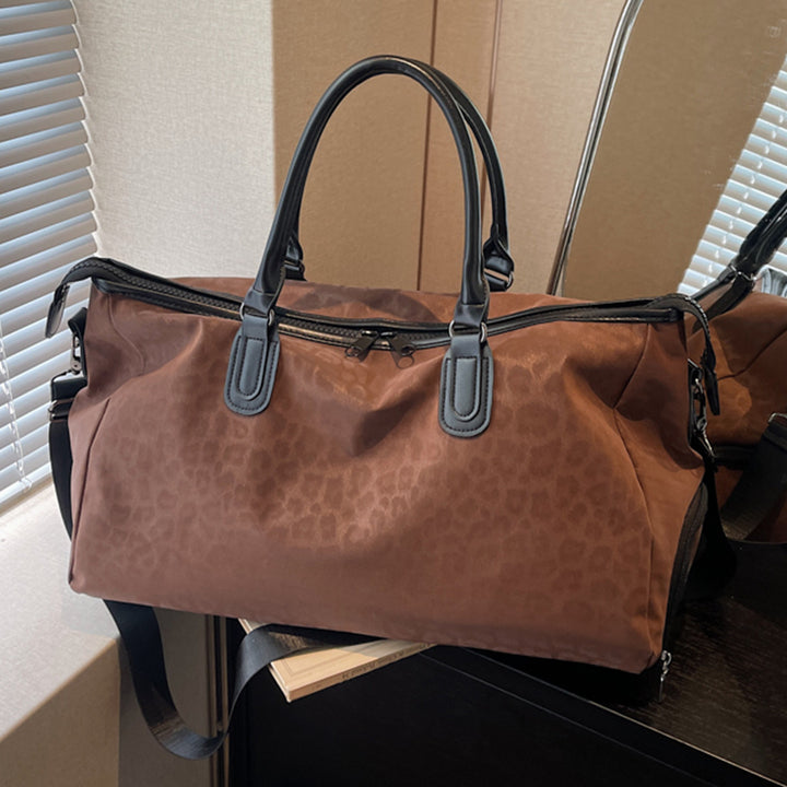 Elegant Reisetasche med Innovativt Leopardmønster Skanto