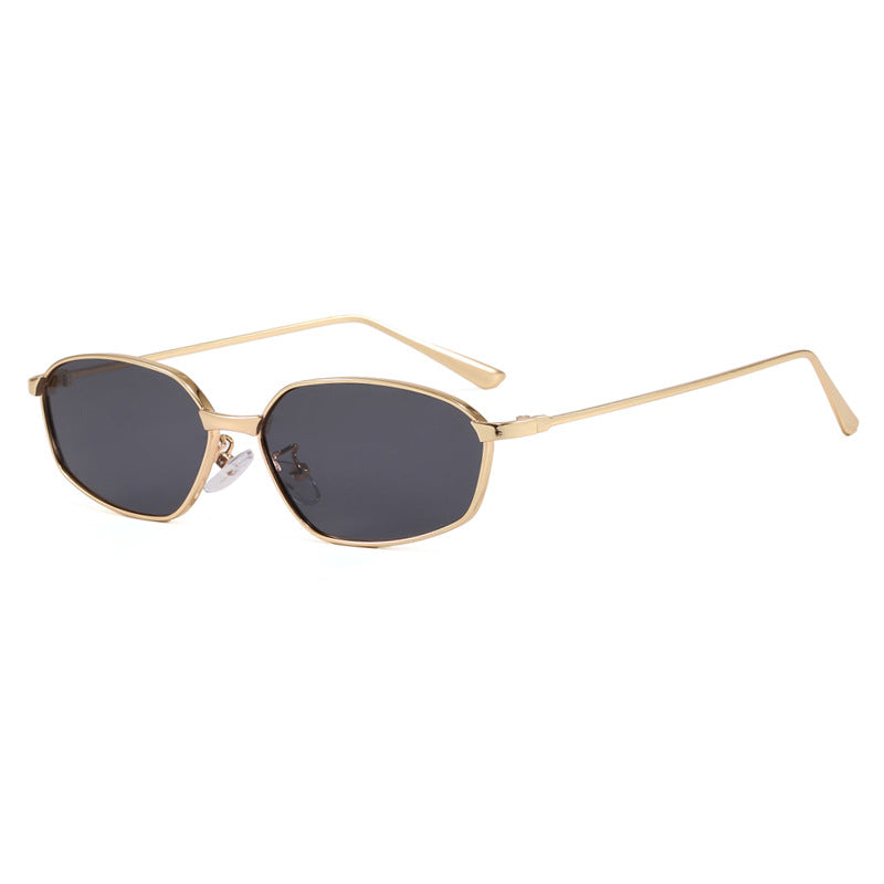 Women's Geometric Sunglasses with Protective UV Filter and Minimalist Metal Frame Skanto