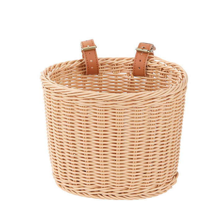 Dame stilfull kurv med elegante lærreimer Skanto