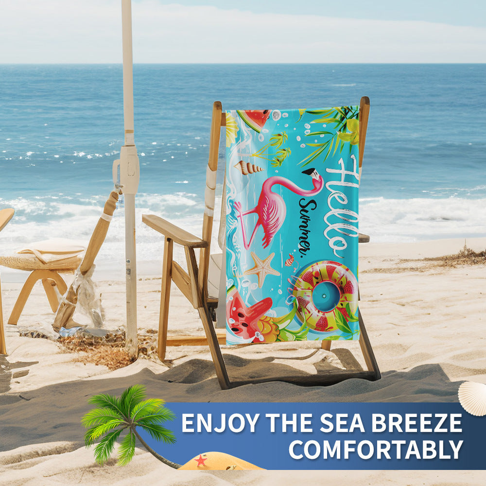Ladies beach towel with maritime stripe pattern Skanto
