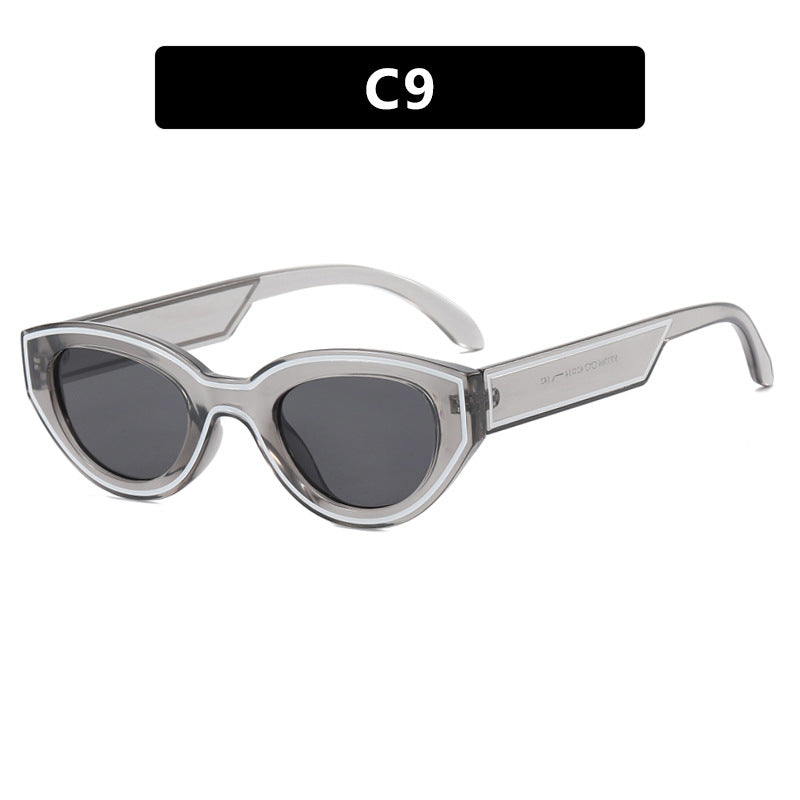 Women's Cat-Eye Sunglasses with Robust Transparent Frame and Protective UV Filter Skanto