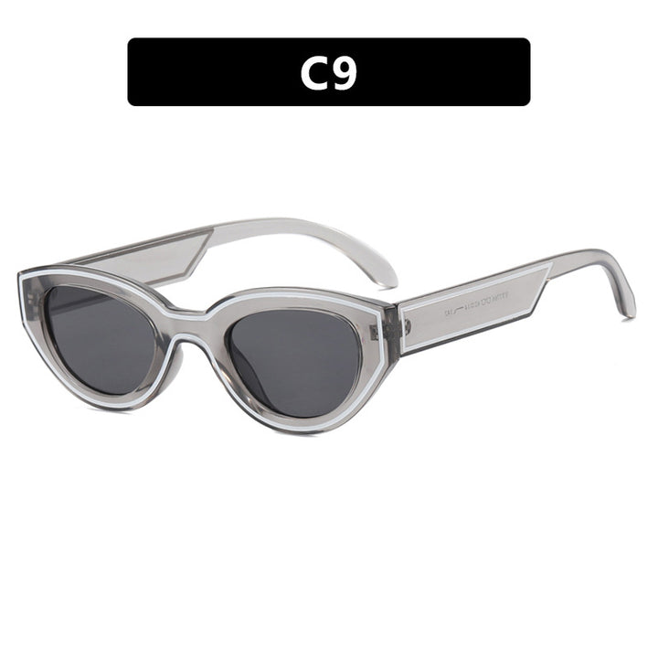 Women's Cat-Eye Sunglasses with Robust Transparent Frame and Protective UV Filter Skanto