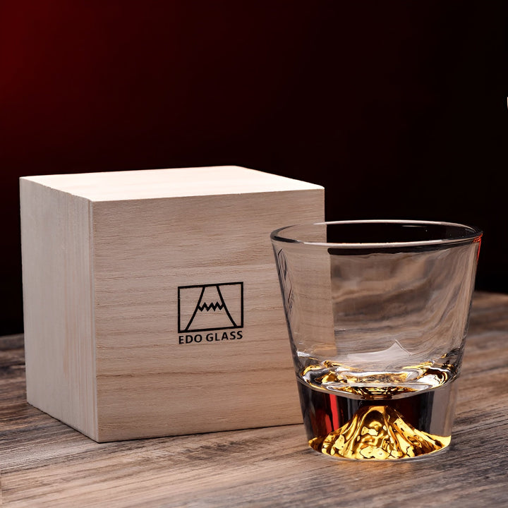 Whiskeyglass med Mount Fuji-design – Elegant sett for kjennere | Skanto
