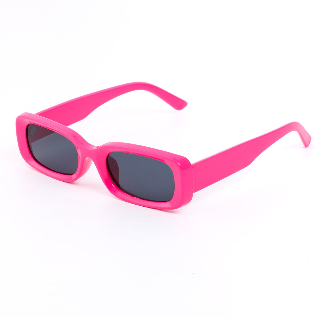 Dame moteriktig solbrille i retro-stil med bred ramme Skanto