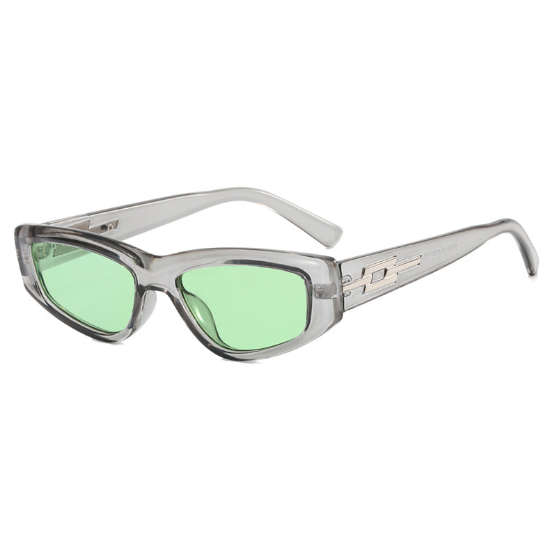 Women's Fashionable Cat-Eye Sunglasses with Transparent Frame and Cool Lenses Skanto