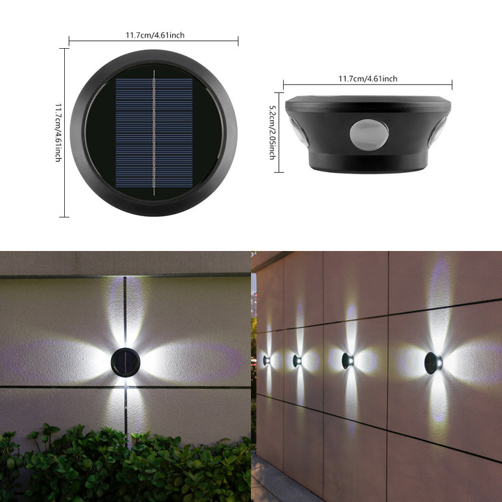 Utendørs solvegglys multi-stråle LED dekorativt aksent Skanto
