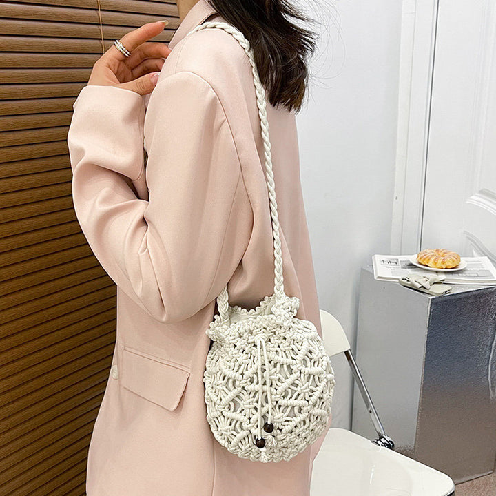 Makramee crossbody bag with decorative pattern Skanto