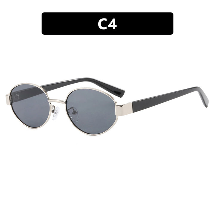 Women's fashionable sunglasses with exclusive leopard print and elegant metal frame Skanto