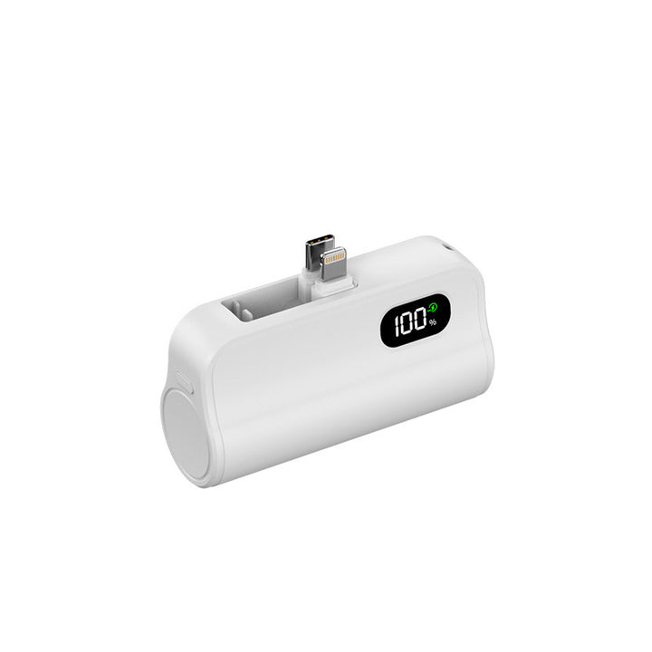 Kompakt powerbank med integrert ladefunksjon og LED-statusindikator Skanto