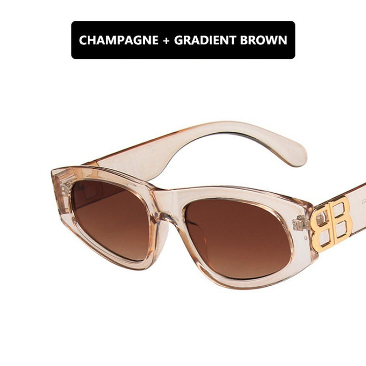 Dame stilige Cat-Eye solbriller med moderne leopardmønster Skanto