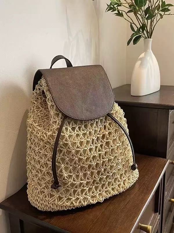Handmade Backpack Bag in Natural Material Skanto