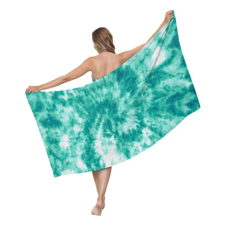 stort strandhåndkle med TIE-DYE-mønster Skanto
