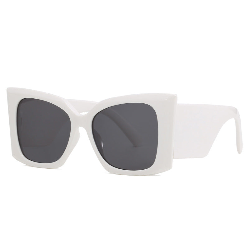 Damer moteriktig oversized solbrille med geometrisk ramme Skanto